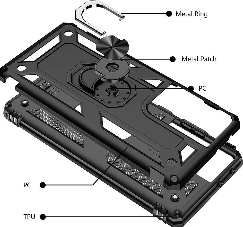 Alt View 16. SaharaCase - Military Kickstand Series Case for Samsung Galaxy S21 Ultra 5G - Black.