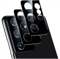 SaharaCase - FlexiGlass Camera Lens Protector for Samsung Galaxy S21 Ultra 5G (2-Pack) - Black - Alt_View_Zoom_11