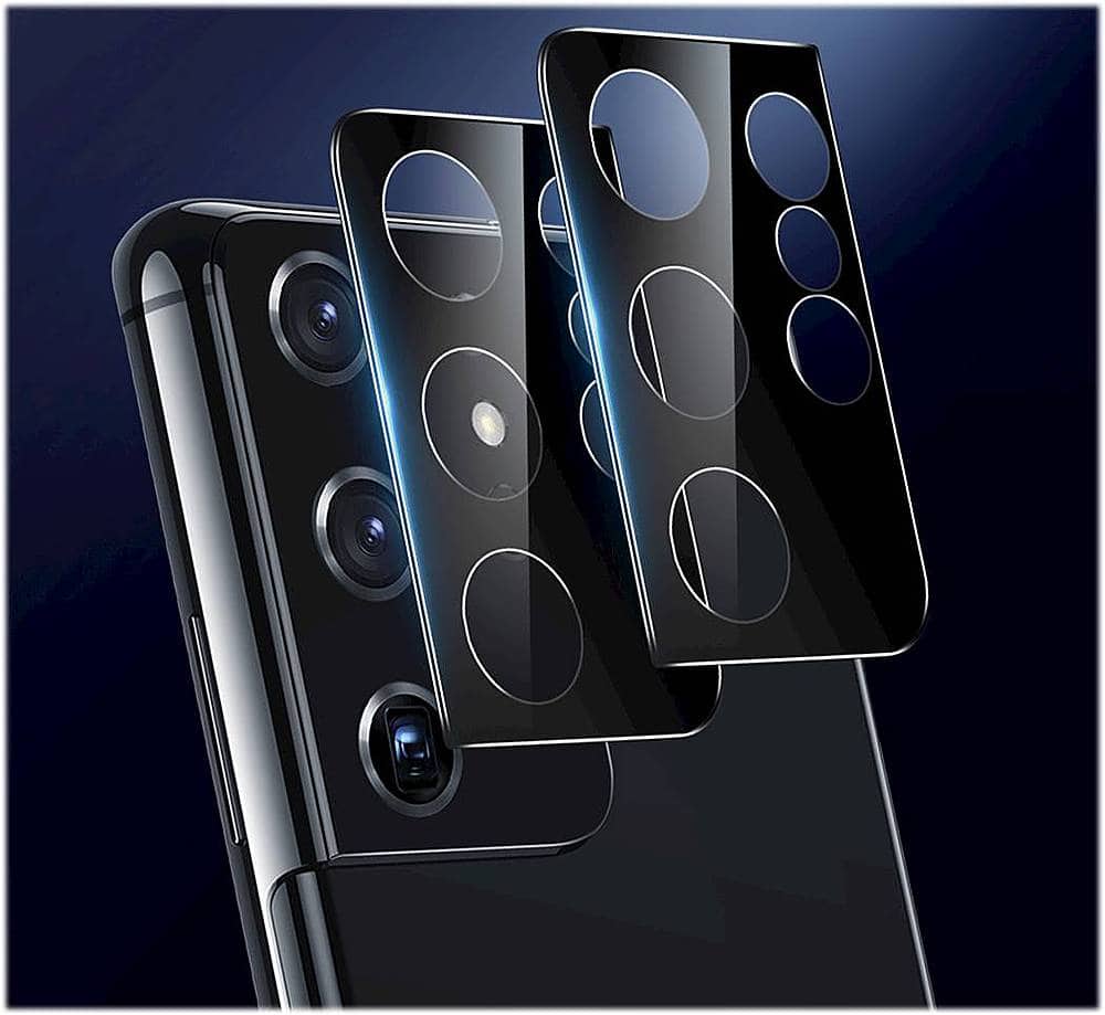 Alt View 12. SaharaCase - FlexiGlass Camera Lens Protector for Samsung Galaxy S21 Ultra 5G (2-Pack) - Black.