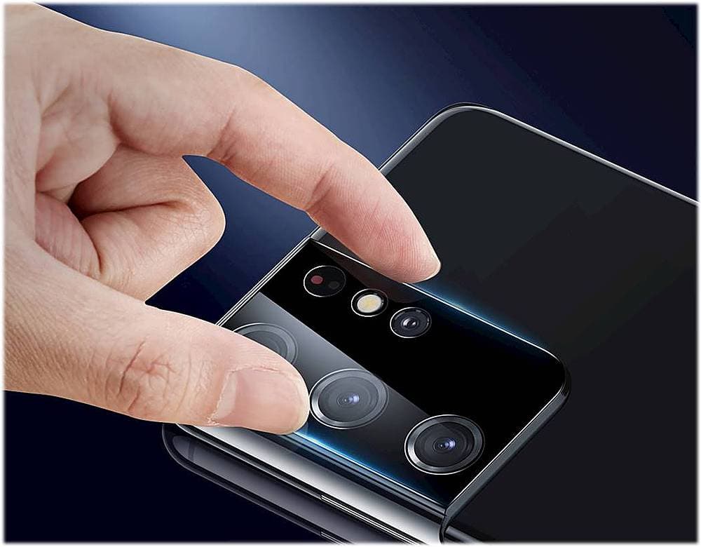 Alt View 13. SaharaCase - FlexiGlass Camera Lens Protector for Samsung Galaxy S21 Ultra 5G (2-Pack) - Black.