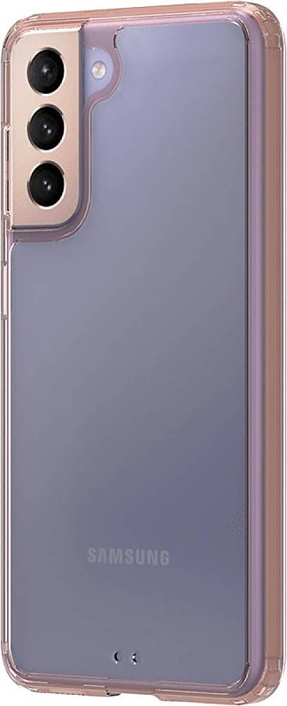 Left View: SaharaCase - Hard Shell Series Case for Samsung Galaxy S21 5G - Clear Rose Gold