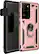 Alt View 13. SaharaCase - Military Kickstand Series Case for Samsung Galaxy S21 Ultra 5G - Rose Gold.