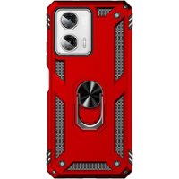 SaharaCase - Military Kickstand Series with Belt Clip Case for Motorola G Power 5G (2023) - Red - Front_Zoom