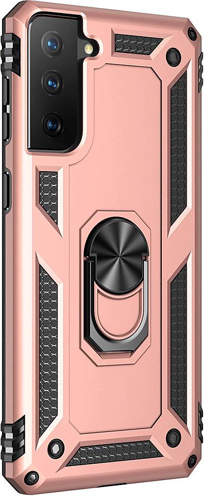 Angle View: SaharaCase - Military Kickstand Series Case for Samsung Galaxy S21+ 5G - Rose Gold