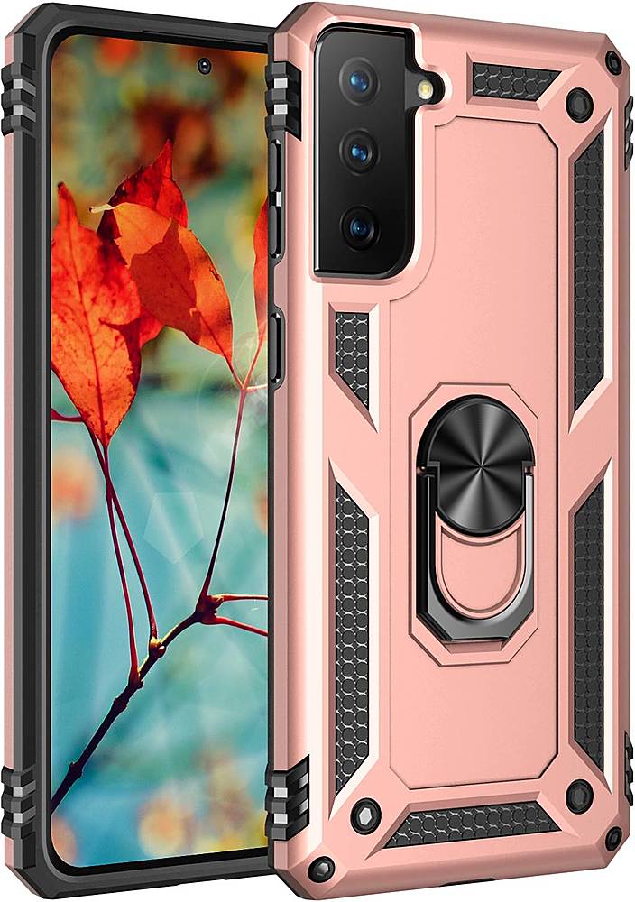 Alt View 12. SaharaCase - Military Kickstand Series Case for Samsung Galaxy S21+ 5G - Rose Gold.