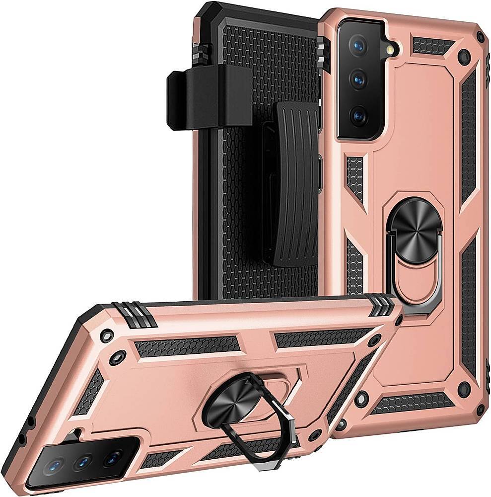 Alt View 15. SaharaCase - Military Kickstand Series Case for Samsung Galaxy S21+ 5G - Rose Gold.