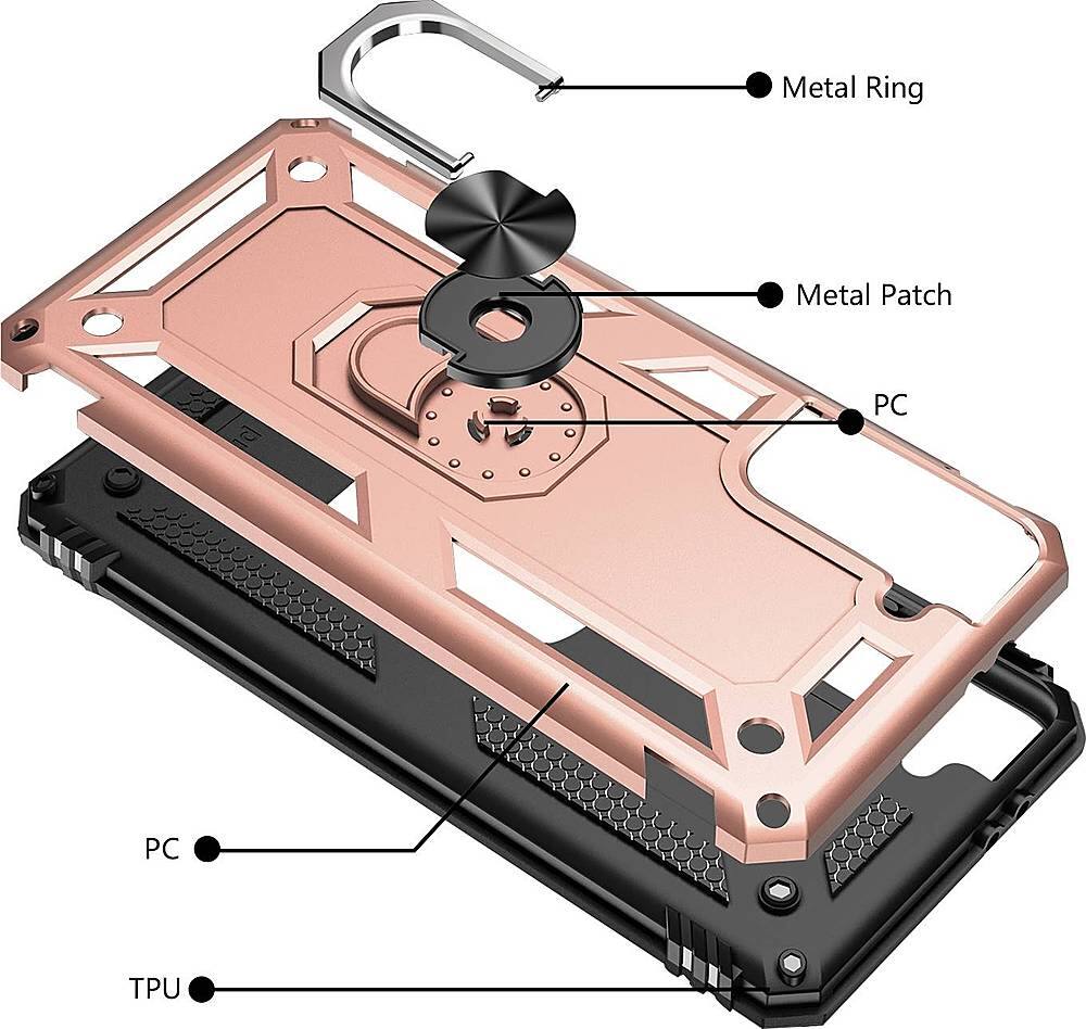 Alt View 16. SaharaCase - Military Kickstand Series Case for Samsung Galaxy S21+ 5G - Rose Gold.