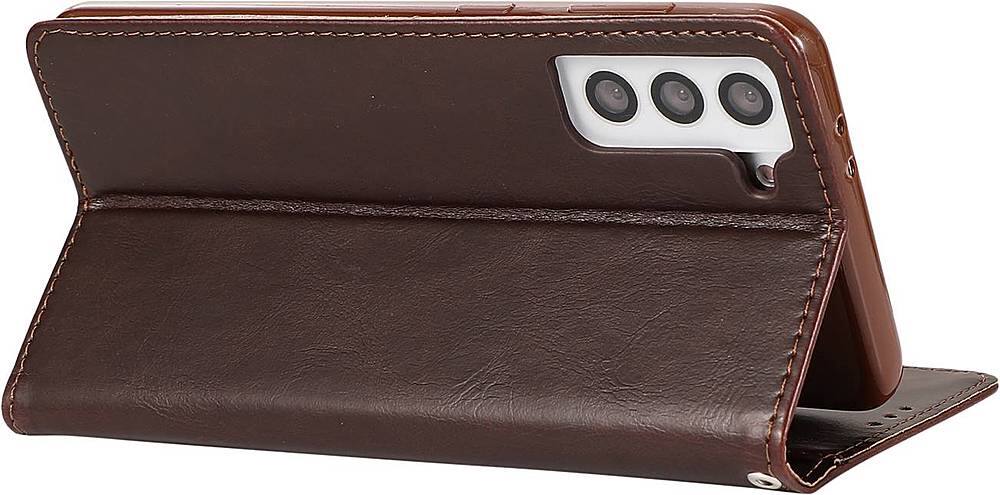 Alt View 12. SaharaCase - Folio Wallet Case for Samsung Galaxy S21+ 5G - Brown.