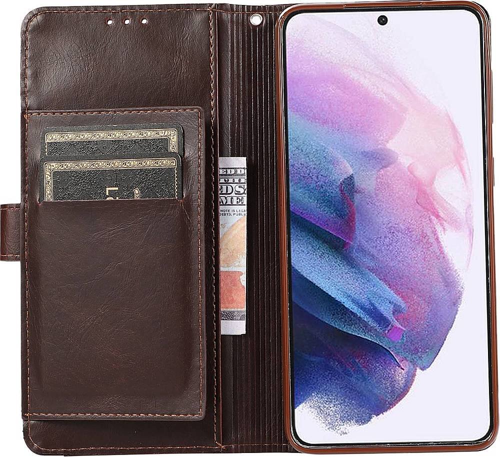 Alt View 14. SaharaCase - Folio Wallet Case for Samsung Galaxy S21+ 5G - Brown.