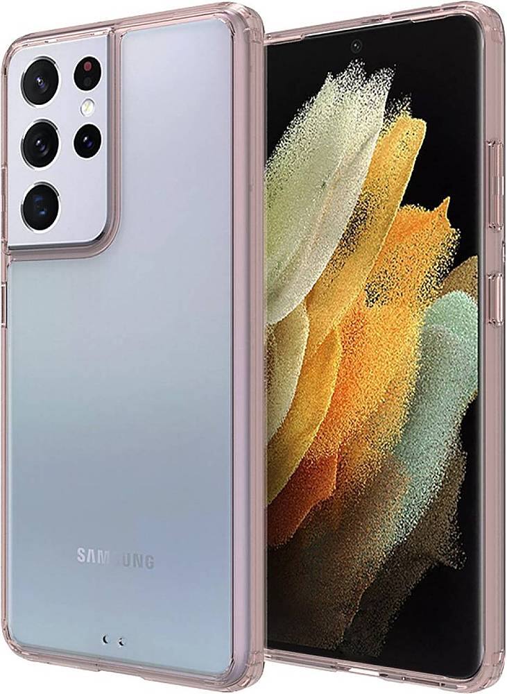 Alt View 11. SaharaCase - Hard Shell Series Case for Samsung Galaxy S21 Ultra 5G - Clear Rose Gold.