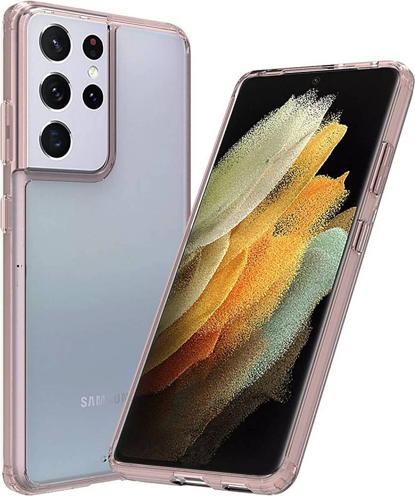 Alt View 16. SaharaCase - Hard Shell Series Case for Samsung Galaxy S21 Ultra 5G - Clear Rose Gold.