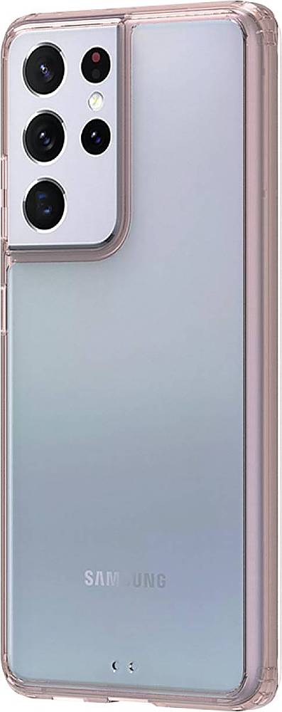 Left. SaharaCase - Hard Shell Series Case for Samsung Galaxy S21 Ultra 5G - Clear Rose Gold.