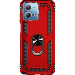 SaharaCase - Military Kickstand Series with Belt Clip Case for Motorola G Stylus 5G (2023) - Red - Front_Zoom
