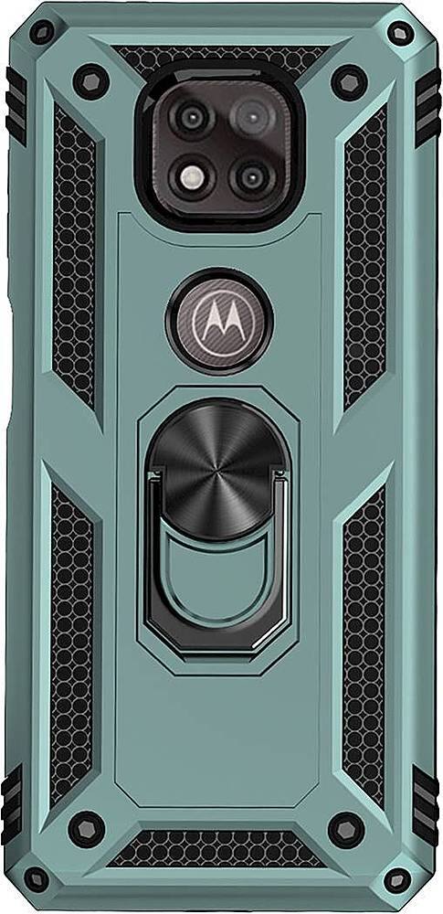 Alt View 1. SaharaCase - Military Kickstand Series Carrying Case for Motorola Moto G Power (9th Gen) 2021 - Pine Green.