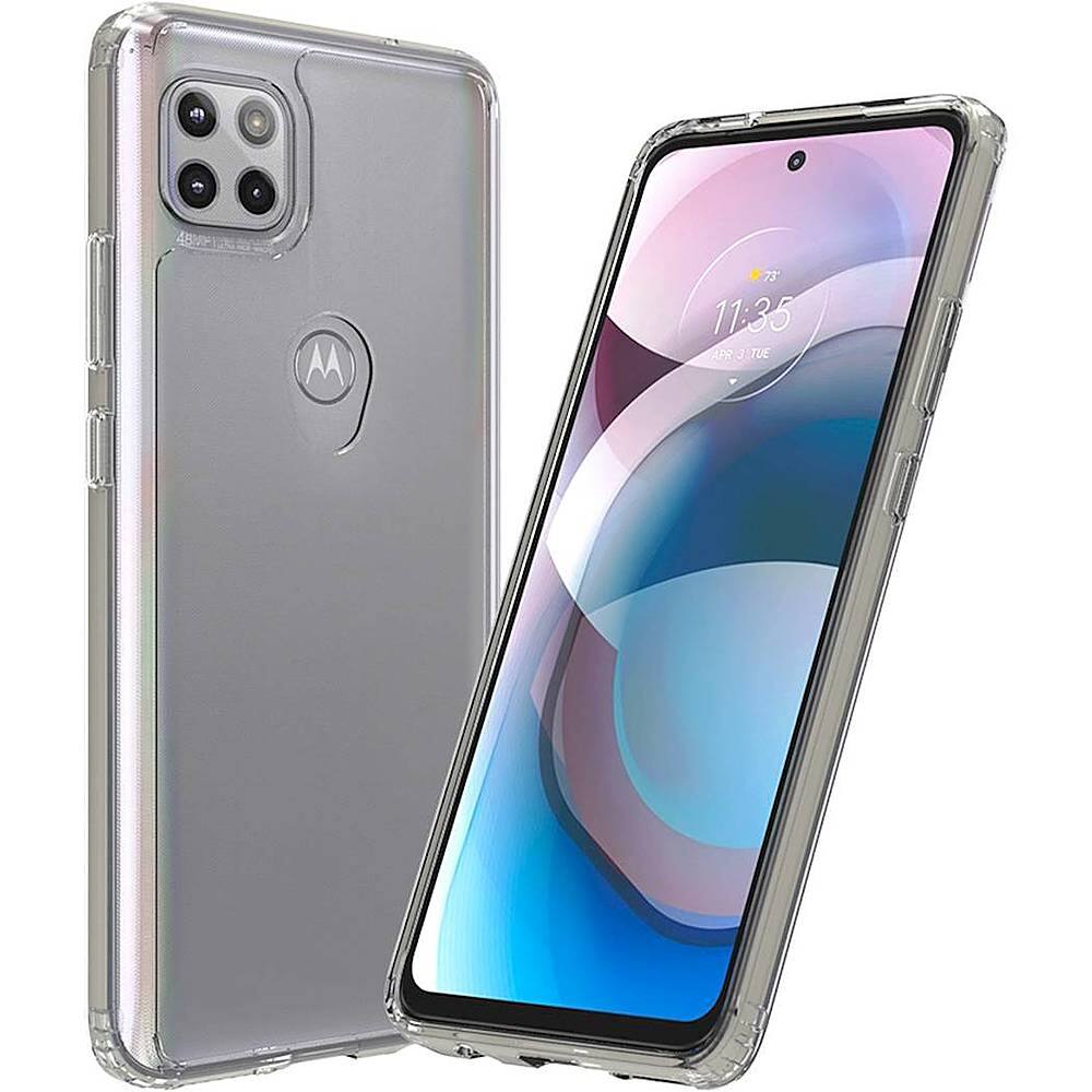 Saharacase Hard Shell Series Case For Motorola Moto One 5g Ace 21 Clear Cp Best Buy