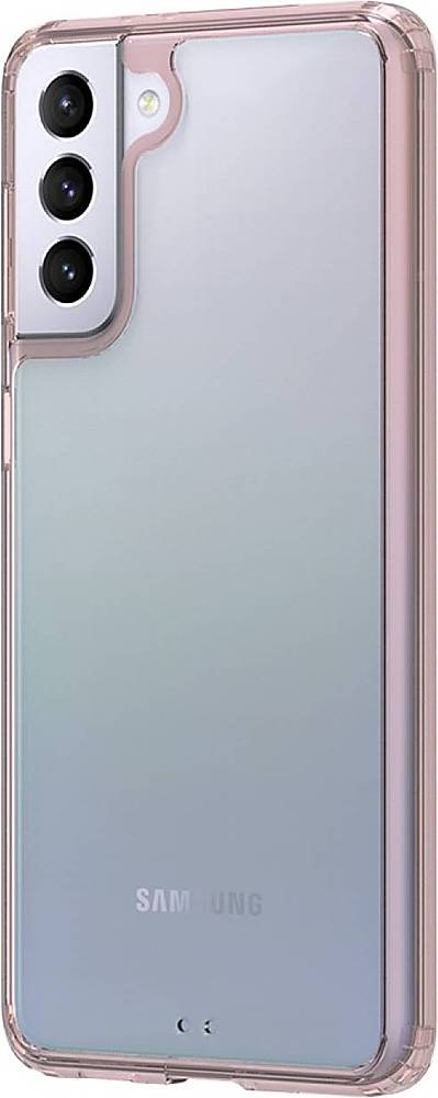 Left View: Speck - Presidio Perfect Clear Case for Samung Samsung Galaxy S21 5G - CLEAR/CLEAR