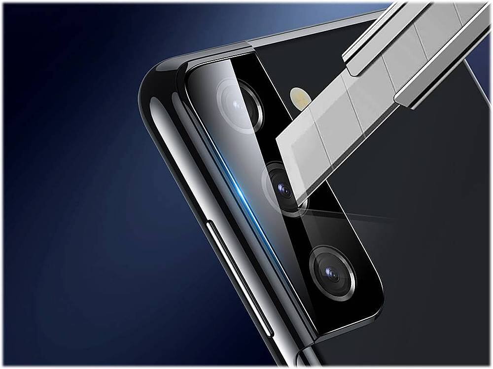 Alt View 14. SaharaCase - FlexiGlass Camera Lens Protector for Samsung Galaxy S21+ 5G (2-Pack) - Black.