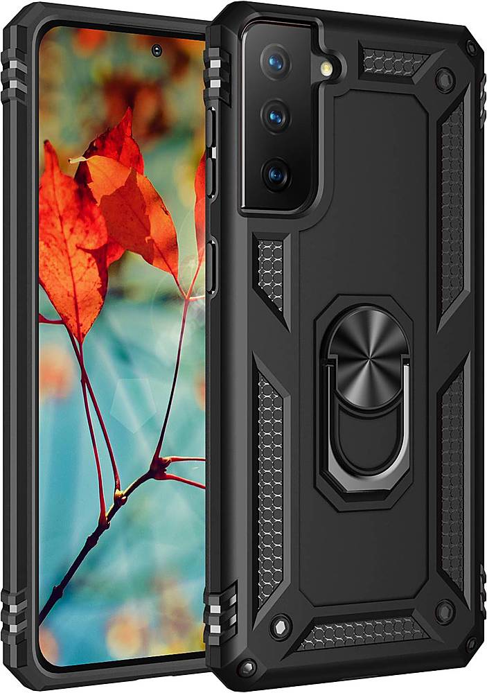 Alt View 11. SaharaCase - Military Kickstand Series Case for Samsung Galaxy S21 5G - Black.