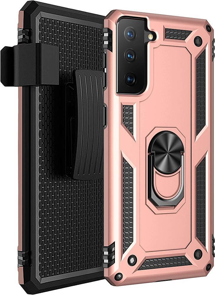 Alt View 13. SaharaCase - Military Kickstand Series Case for Samsung Galaxy S21 5G - Rose Gold.