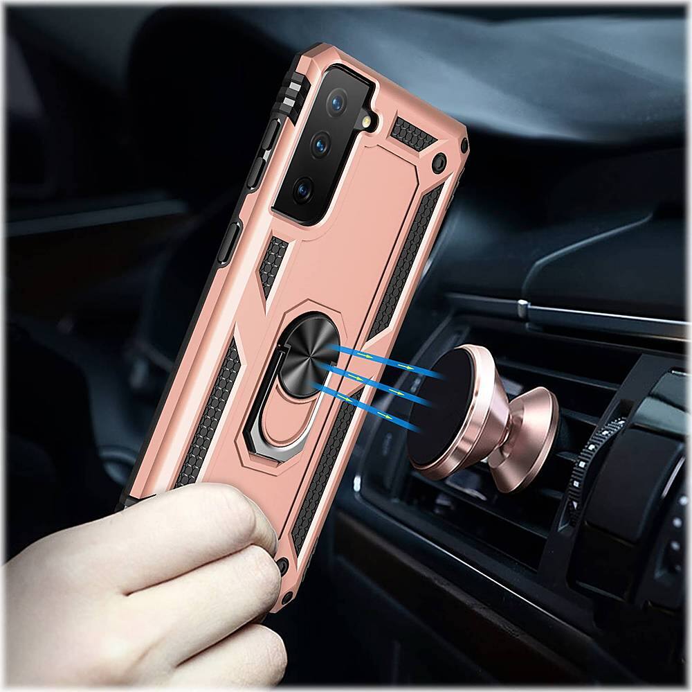 Alt View 14. SaharaCase - Military Kickstand Series Case for Samsung Galaxy S21 5G - Rose Gold.