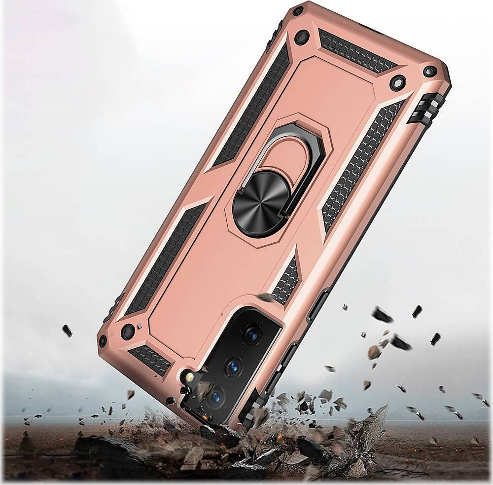 Alt View 16. SaharaCase - Military Kickstand Series Case for Samsung Galaxy S21 5G - Rose Gold.