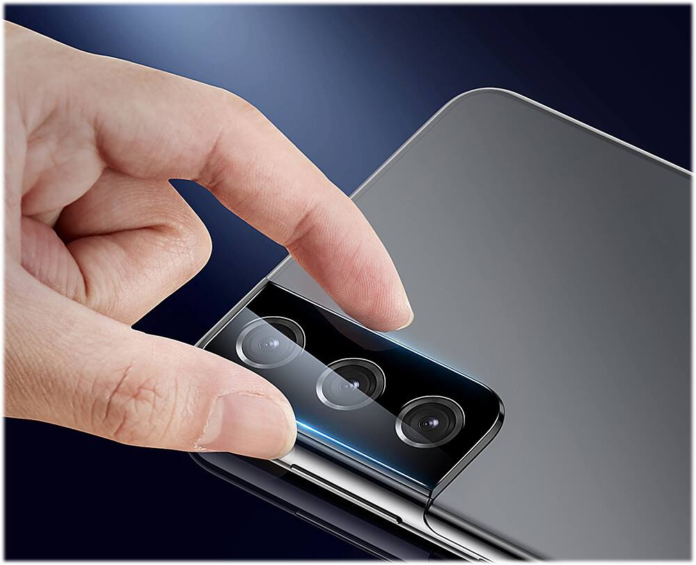Alt View 13. SaharaCase - FlexiGlass Camera Lens Protector for Samsung Galaxy S21 5G (2-Pack) - Black.
