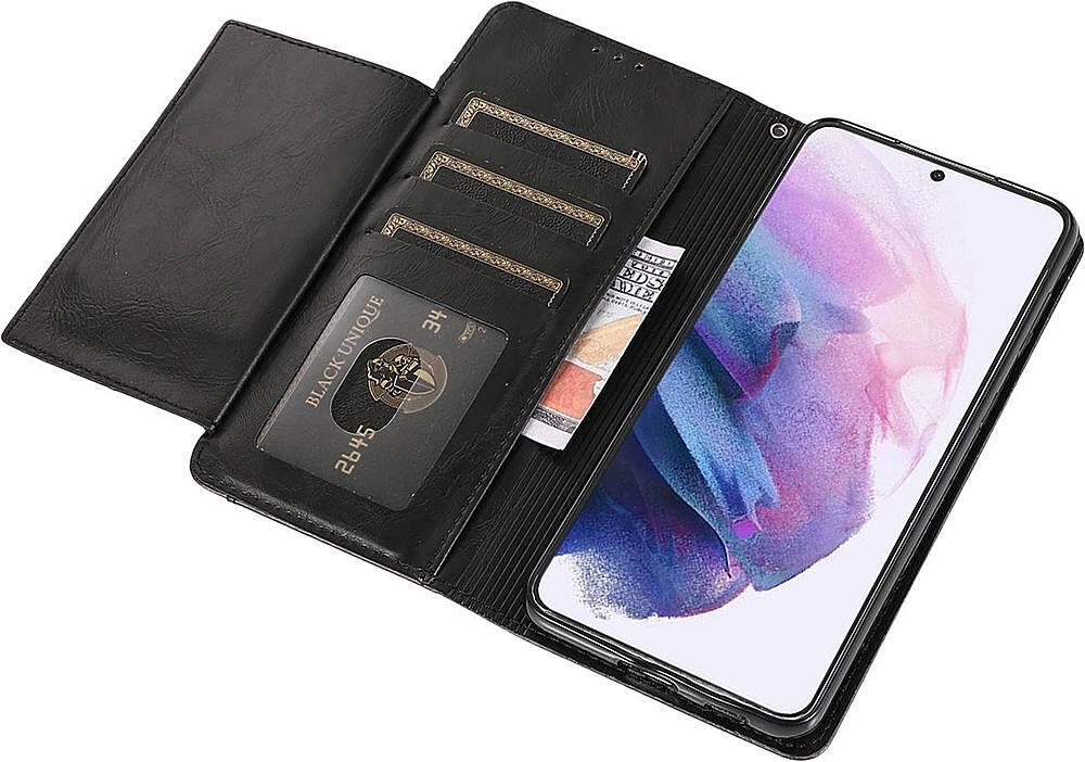 Alt View 12. SaharaCase - Folio Wallet Case for Samsung Galaxy S21 Ultra 5G - Black.