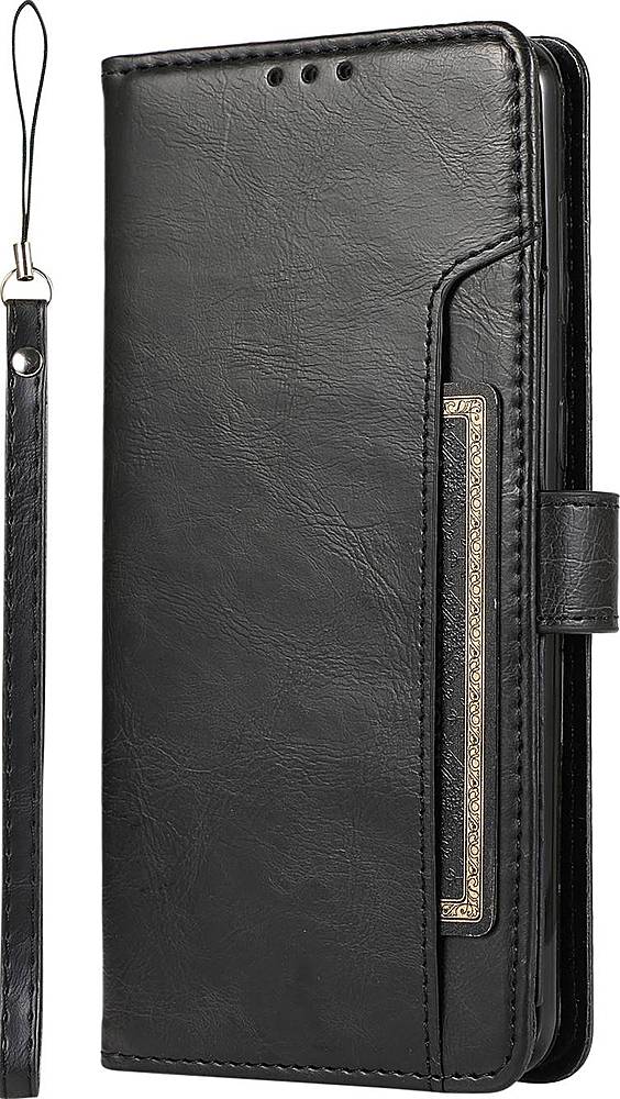 Left View: Vena - vCommute Wallet Case for Samsung Galaxy S21 Ultra - Space Gray