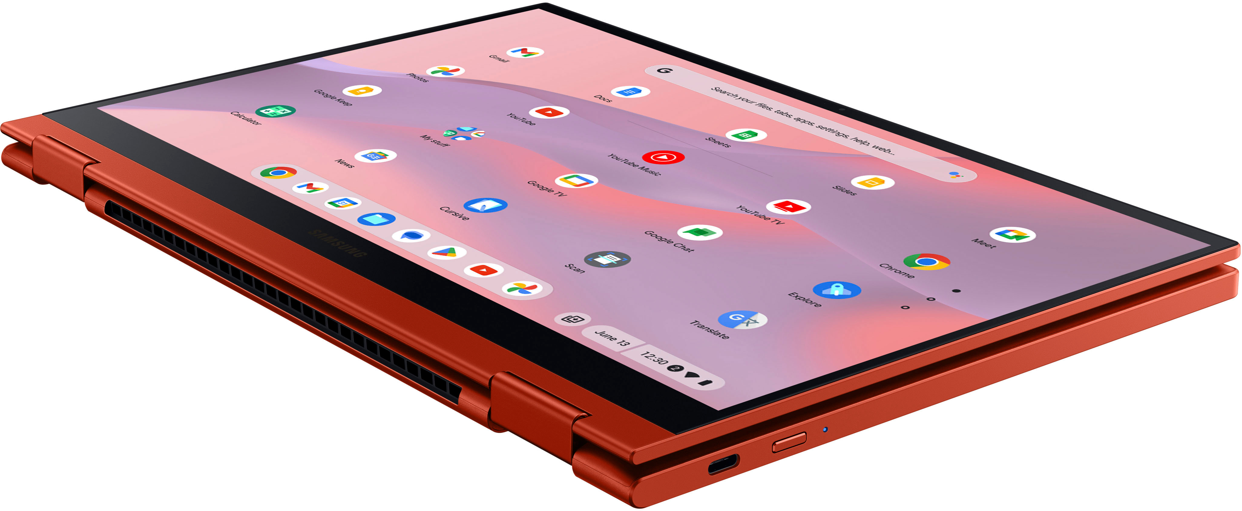 Galaxy Chromebook 2, Intel® Celeron® Processor, 64GB, 4GB RAM, Fiesta Red  Chromebook - XE530QDA-KA2US