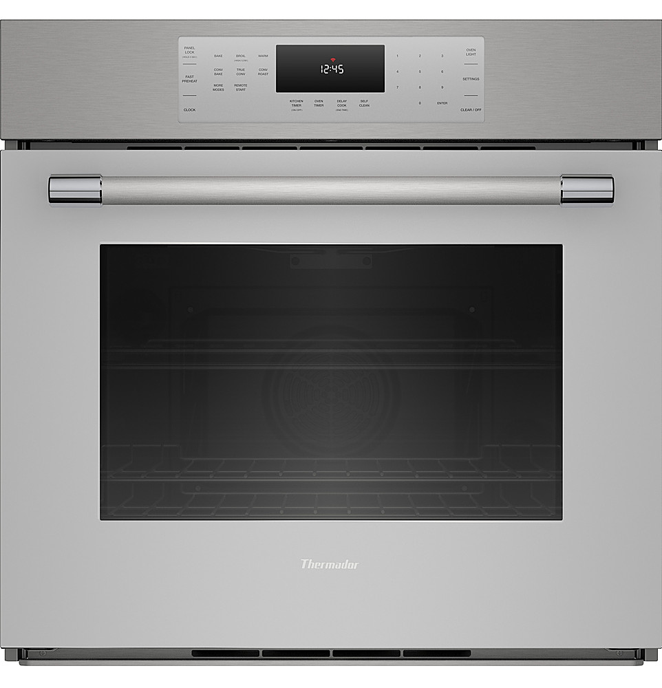 Masterpiece 30" Built-In Single Electric Convection Wall Oven with Professional Handle, HomeConnect Stainless steel ME301YP - Best Buy