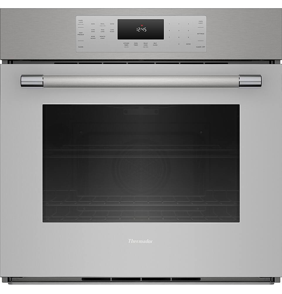 Front. Thermador - Masterpiece 30" Built-In Single Electric Convection Wall Oven with Professional Handle, HomeConnect - Stainless Steel.