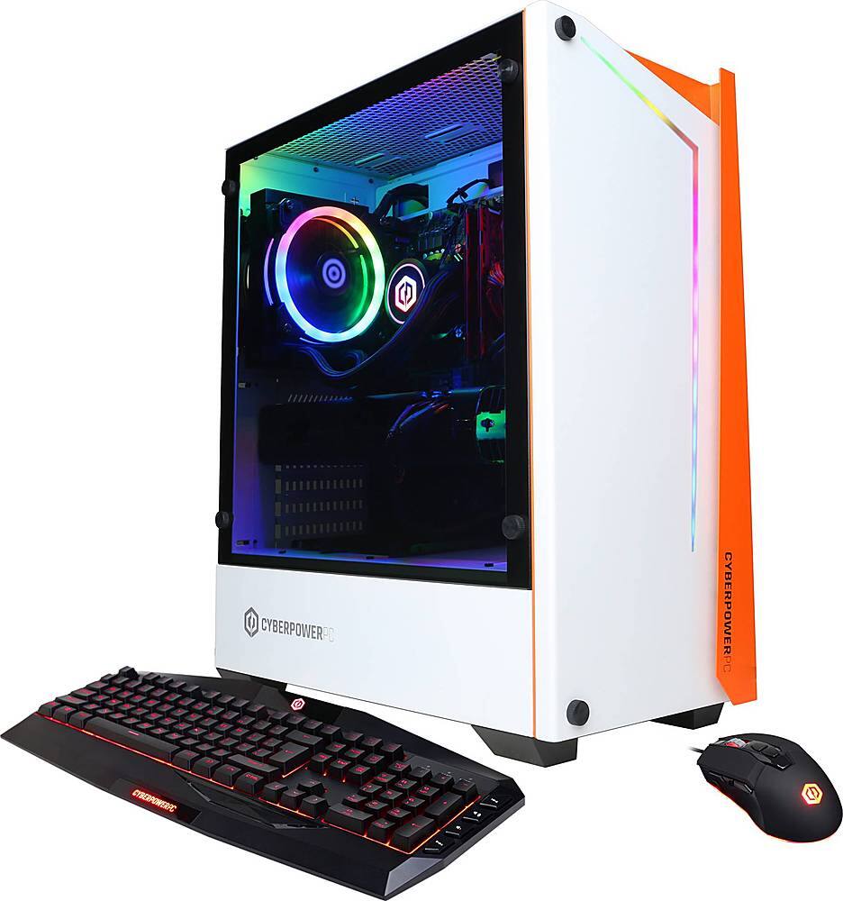 Angle View: CyberPowerPC - Gamer Supreme Gaming Desktop - Intel Core i9-10850K - 16GB Memory - NVIDIA GeForce RTX 3080 - 2TB HDD + 500GB SSD - White