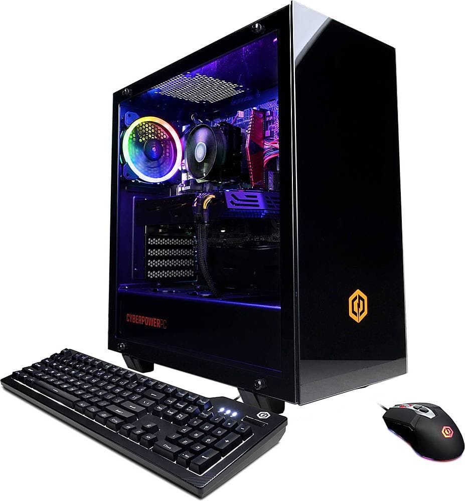 Angle View: CyberPowerPC - Gamer Supreme Gaming Desktop - Intel Core i9-10900F - 16GB Memory - NVIDIA GeForce RTX 3060 Ti - 1 TB SSD - Black