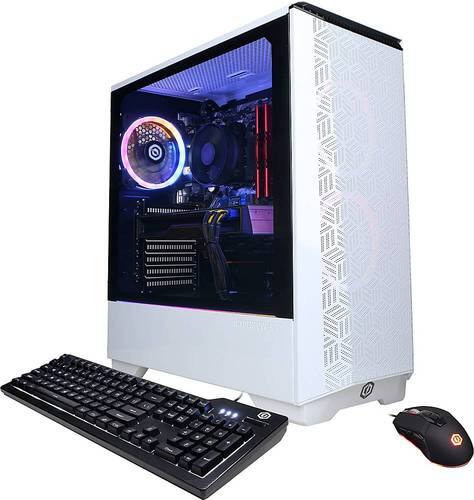 CyberPowerPC - Gamer Master Gaming Desktop - AMD Ryzen 7 5800X - 16GB Memory - NVIDIA GeForce RTX 3060 Ti - 1TB SSD - White
