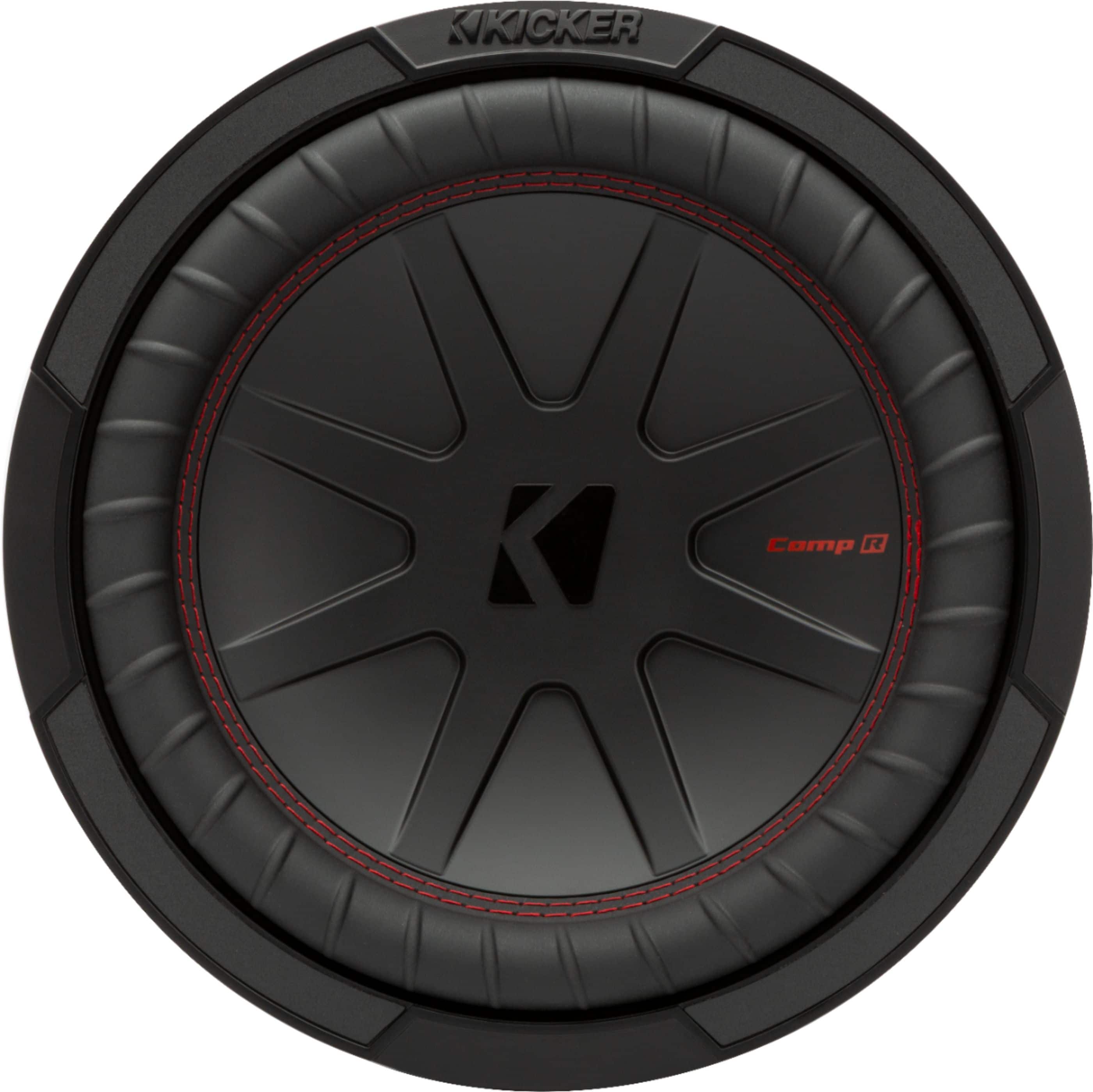 Front. KICKER - CompR 10" Dual-Voice-Coil 2-Ohm Subwoofer - Black.