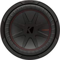 KICKER - CompR 10" Dual-Voice-Coil 2-Ohm Subwoofer - Black - Front_Zoom