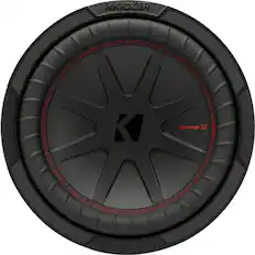 Front. KICKER - CompR 10" Dual-Voice-Coil 2-Ohm Subwoofer - Black.