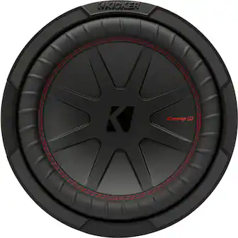 Front. KICKER - CompR 10" Dual-Voice-Coil 2-Ohm Subwoofer - Black.