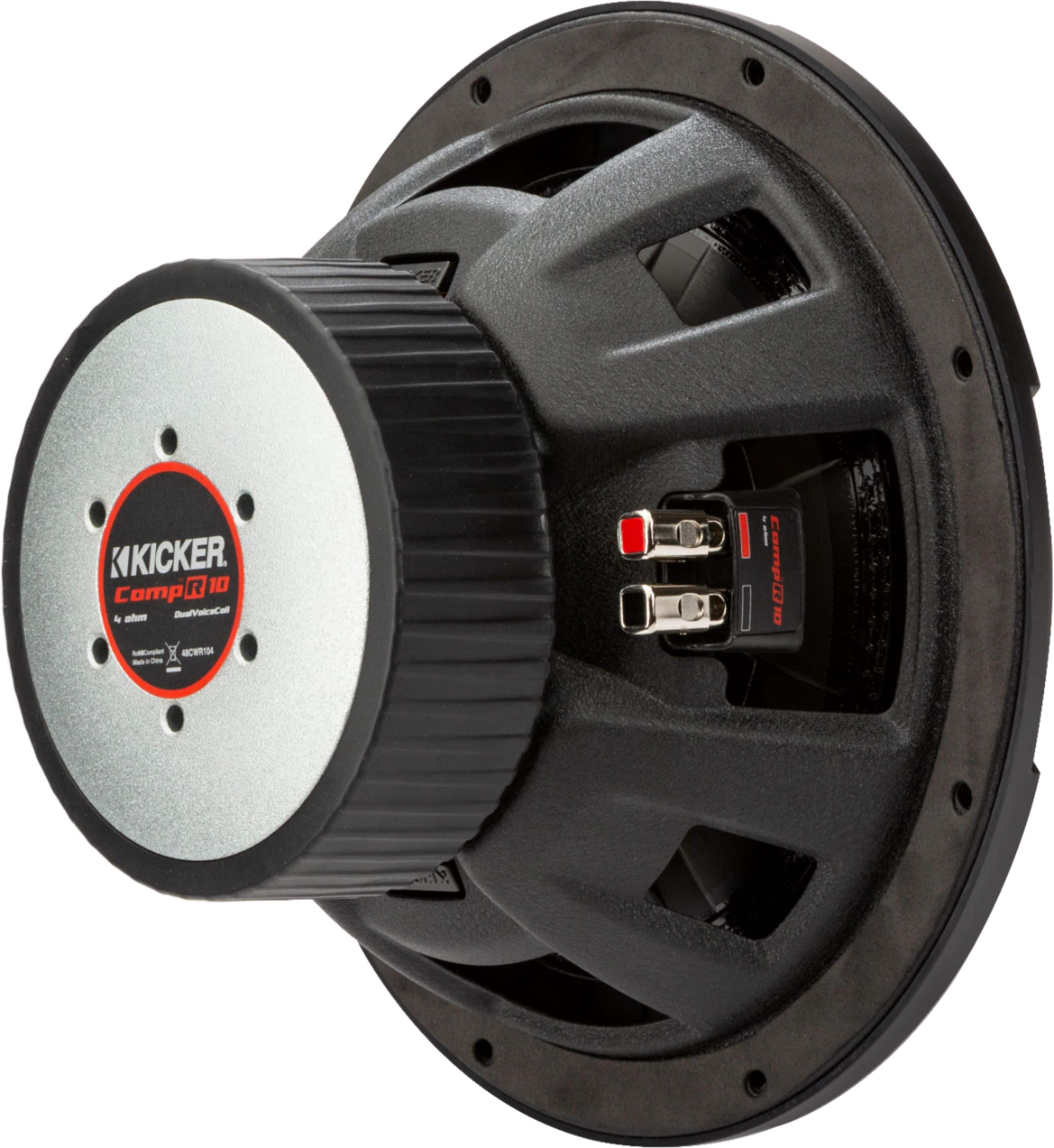 Alt View 12. KICKER - CompR 10" Dual-Voice-Coil 2-Ohm Subwoofer - Black.