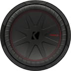 Front. KICKER - CompR 12" Dual-Voice-Coil 2-Ohm Subwoofer - Black.
