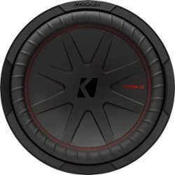 KICKER - CompR 12" Dual-Voice-Coil 2-Ohm Subwoofer - Black - Front_Zoom