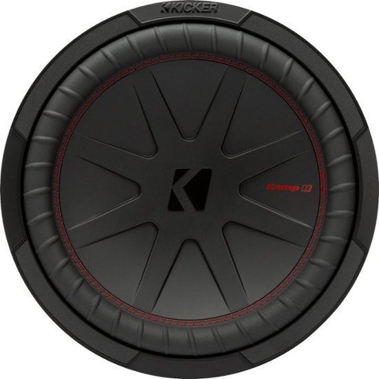 Front Zoom. KICKER - CompR 12" Dual-Voice-Coil 2-Ohm Subwoofer - Black.