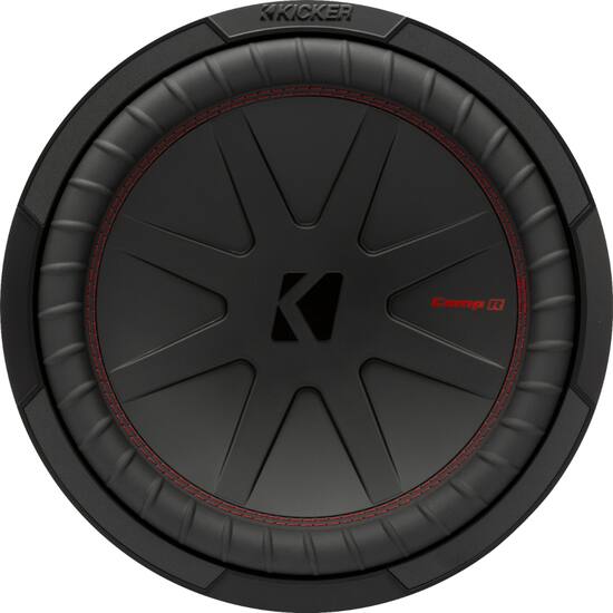 KICKER CompR 12" Dual-Voice-Coil 2-Ohm Subwoofer Black 48CWR122