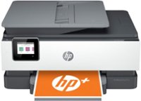 Front. HP - OfficeJet Pro 8025e Wireless All-In-One Inkjet Printer with 6 months of Instant Ink Included with HP+ - White.