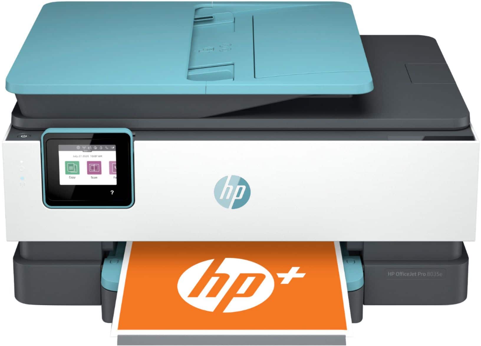 Alt View 14. HP - OfficeJet Pro 8035e Wireless All-In-One Inkjet Printer with up to 12 months of Instant Ink Included with HP+ - Oasis.
