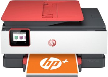 HP - OfficeJet Pro 8035e Wireless All-In-One Inkjet Printer with up to 12 months of Instant Ink Included with HP+ - Coral - Front_Zoom
