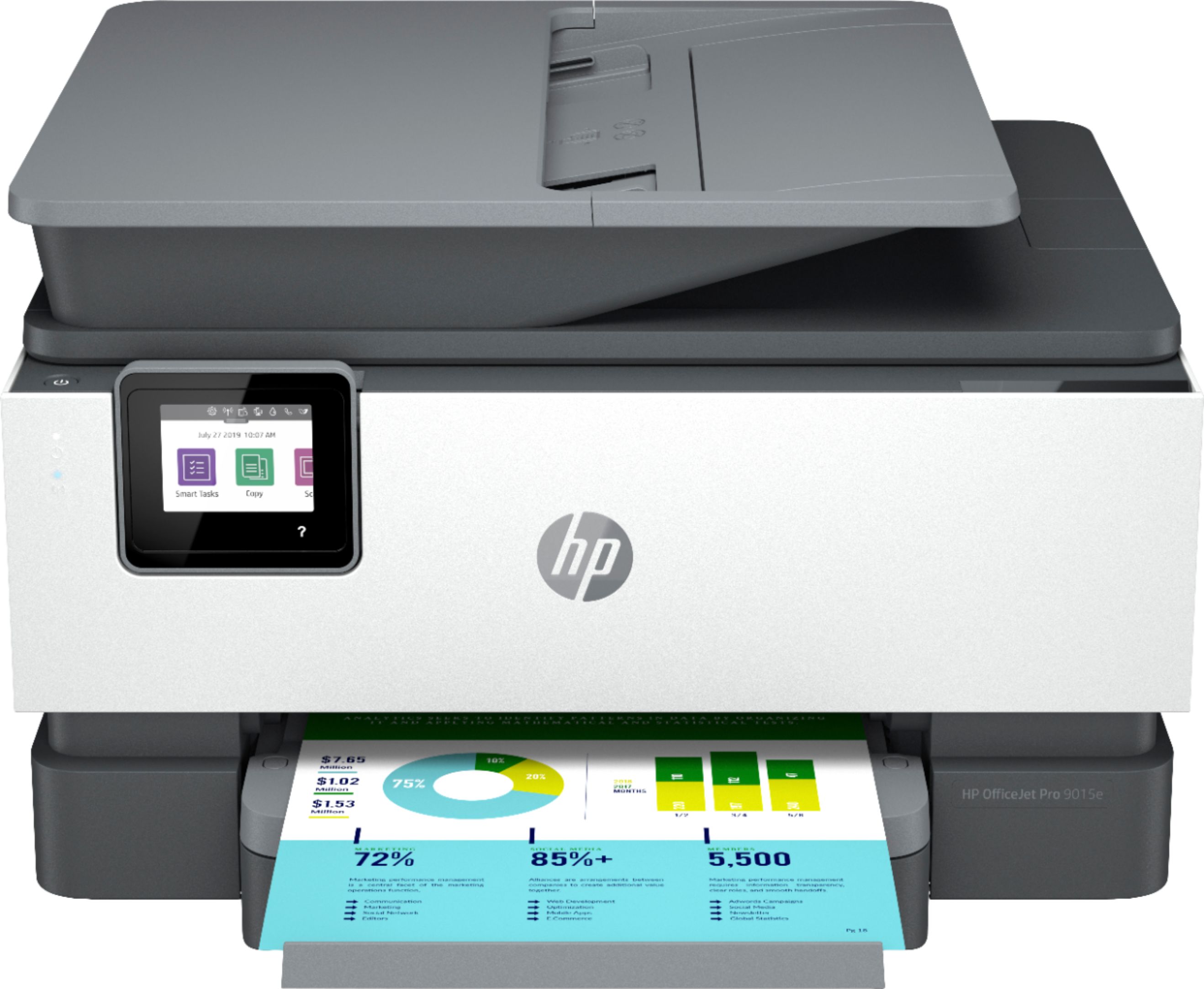 plak licht Nauwgezet HP OfficeJet Pro 9015e Wireless All-In-One Inkjet Printer with 6 months of  Instant Ink Included with HP+ White OJP 9015e - Best Buy