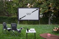 Front Zoom. Devos Outdoor - OEG Screens 120" Outdoor Projector Screen - Silver.