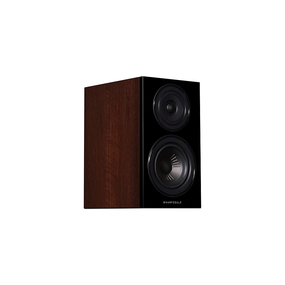 Left View: Wharfedale - Diamond 12.1 Bookshelf Speakers (Pair) - Walnut Pearl