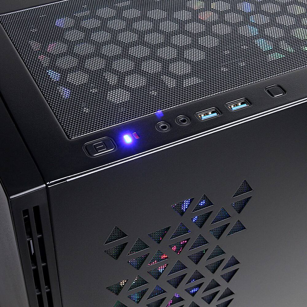Angle View: CyberPowerPC Gamer Supreme Liquid Cool Gaming Desktop Intel Core i7-10700K 32GB RAM NVIDIA GeForce RTX 3060 Ti 1TB SSD